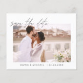 Budget Wedding Save the Date Photo Minimalist Flye Flyer (Voorkant)