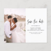 Budget Wedding Save the Date Photo Minimalist Flye Flyer (Achterkant)