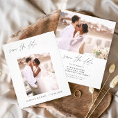 Budget Wedding Save the Date Photo Minimalist Flye Flyer