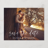 Budget Wedding Save the Date Photo Minimalist Flyer (Voorkant)