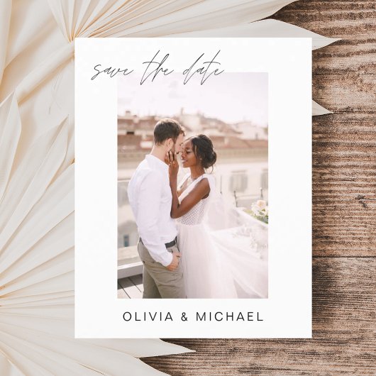 Budget Wedding Save the Date Photo Minimalist Flyer
