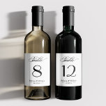 Budget Wedding Table Number Wine Labels<br><div class="desc">Eenvoudig elegant | Etiketten met één etiket (1): ca. 3, 25 x 4, 25 inch op het decaalblad van 14 x 14 inch op het tafelblad met één etiket. (2) U kunt tot 12 lijstaantallen ingaan. (3) Het duurt even om de voorproef bij te werken. (4) Gebruik Zazzle's ontwerpgereedschap om...</div>