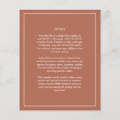 BUDGET Wedding Terracotta Monochrome Flyer (Achterkant)