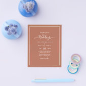 BUDGET Wedding Terracotta Monochrome Flyer (Enkel)