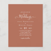 BUDGET Wedding Terracotta Monochrome Flyer (Voorkant)
