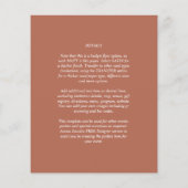 BUDGET Wedding Terracotta Monochrome Flyer (Achterkant)