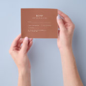 BUDGET Wedding Terracotta Monochrome Flyer (Hand)