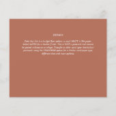 BUDGET Wedding Terracotta Monochrome Flyer (Achterkant)