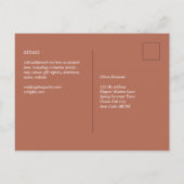 BUDGET Wedding Terracotta Monochrome RSVP Briefkaart (Achterkant)
