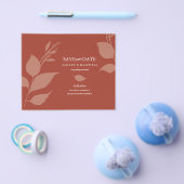 Budget Wedding Terracotta sparen de datum Flyer (Enkel)