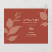 Budget Wedding Terracotta sparen de datum Flyer (Voorkant)