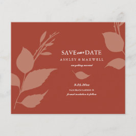 Budget Wedding Terracotta sparen de datum Flyer