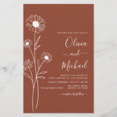Budget Wedding Terracotta verbrande Oranje Floral (Voorkant)