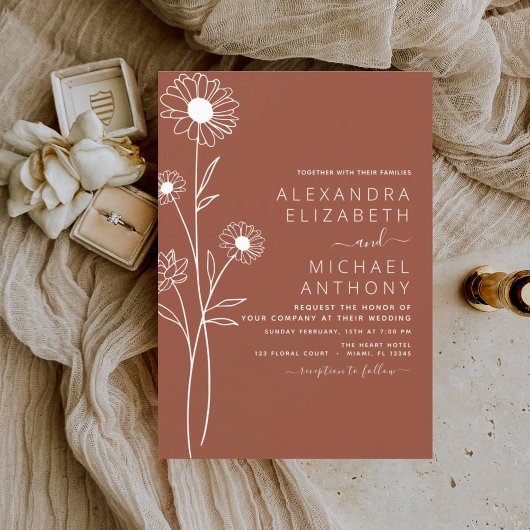 Budget Wedding Terracotta verbrande Oranje Floral