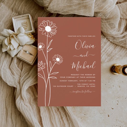 Budget Wedding Terracotta verbrande Oranje Floral