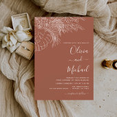 Budget Wedding Terracotta verbrande Oranje Floral Flyer