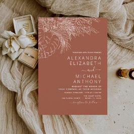 Budget Wedding Terracotta verbrande Oranje Floral Flyer