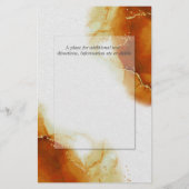 Budget Wedding Topaz Gold Abstracte marble Invitat (Achterkant)