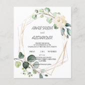 Budget Wedding-uitnodiging. Uitnodiging (Voorkant)