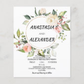 Budget Wedding-uitnodiging. Uitnodiging (Voorkant)