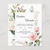 Budget-Wedding uitnodiging. Uitnodiging briefkaart (Voorkant)