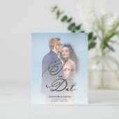 Budget Wedding Vellum Transparency Photo Script (Staand voorkant)