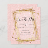 BUDGET WEDING BESPAAR DATA Gold Glitter Geometric (Voorkant / Achterkant)