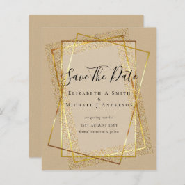 BUDGET WEDING BESPAAR DATA Gold Glitter Geometric