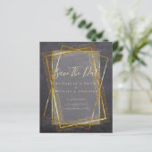 BUDGET WEDING BESPAAR DATA Gold Glitter Geometric (Staand voorkant)