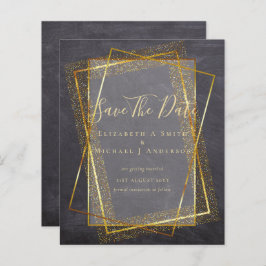 BUDGET WEDING BESPAAR DATA Gold Glitter Geometric