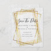 BUDGET WEDING BESPAAR DATA Gold Glitter Geometric (Voorkant / Achterkant)