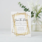 BUDGET WEDING BESPAAR DATA Gold Glitter Geometric (Staand voorkant)