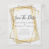 BUDGET WEDING BESPAAR DATA Gold Glitter Geometric (Voorkant)