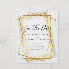 BUDGET WEDING BESPAAR DATA Gold Glitter Geometric