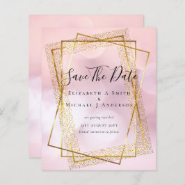 BUDGET WEDING BESPAAR DATA Gold Glitter Geometric