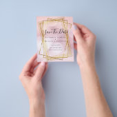 BUDGET WEDING BESPAAR DATA Gold Glitter Geometric Flyer (Hand)