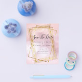 BUDGET WEDING BESPAAR DATA Gold Glitter Geometric Flyer (Enkel)