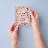 BUDGET WEDING BESPAAR DATA Gold Glitter Geometric Flyer (Hand)