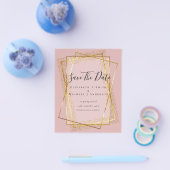 BUDGET WEDING BESPAAR DATA Gold Glitter Geometric Flyer (Enkel)