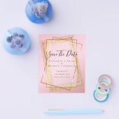 BUDGET WEDING BESPAAR DATA Gold Glitter Geometric Flyer (Enkel)