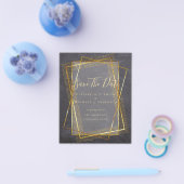 BUDGET WEDING BESPAAR DATA Gold Glitter Geometric Flyer (Enkel)