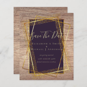 BUDGET WEDING INVITATIONS Gold Glitter Folie look