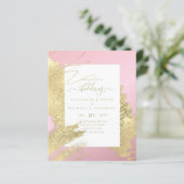 BUDGET WEDING INVITATIONS Gold Glitter Folie look (Staand voorkant)