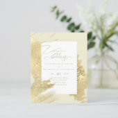 BUDGET WEDING INVITATIONS Gold Glitter Folie look (Staand voorkant)