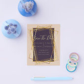 BUDGET WEDING INVITATIONS Gold Glitter Folie look Flyer (Enkel)