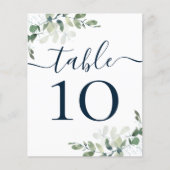 BUDGET Weduwblauwe tekst Eucalyptustabelnummer (Voorkant)