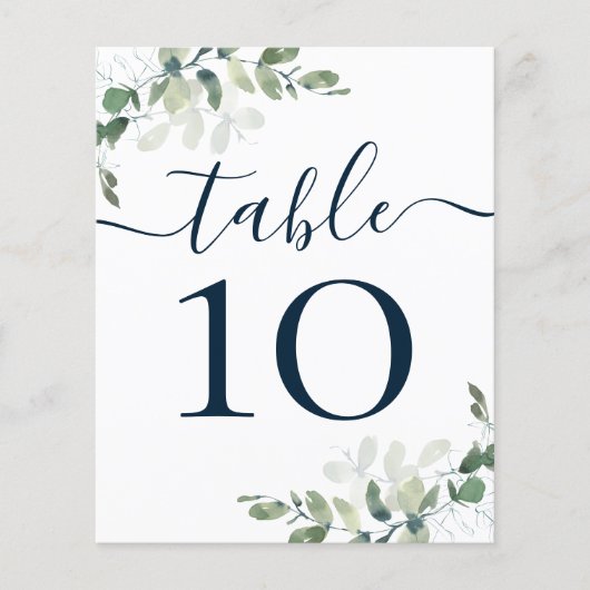 BUDGET Weduwblauwe tekst Eucalyptustabelnummer (Voorkant)