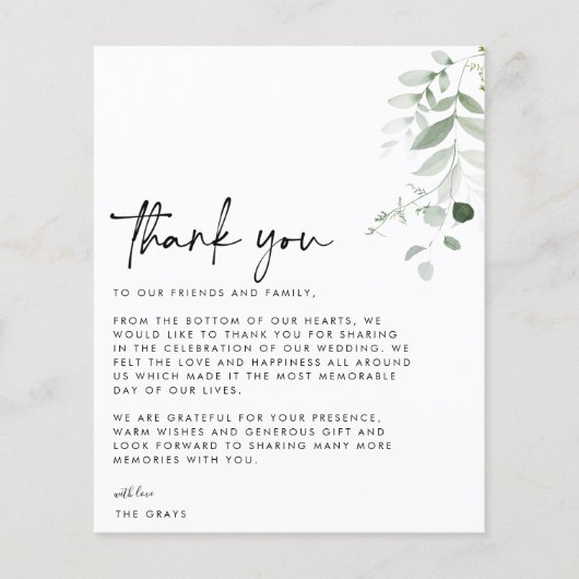 BUDGET Weduwfoto Hartelijk dank (Voorkant)