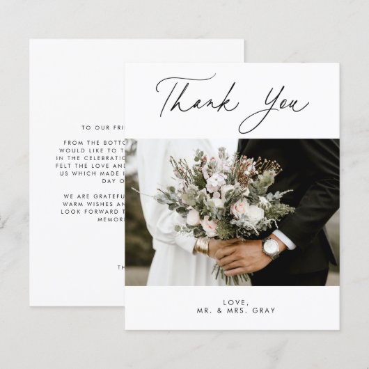 BUDGET Weduwfoto Hartelijk dank! (Voorkant / Achterkant)