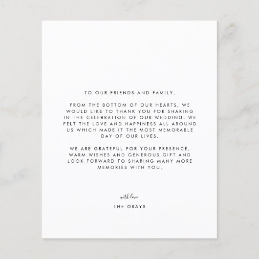 BUDGET Weduwfoto Hartelijk dank! (Achterkant)